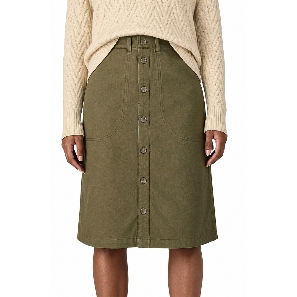 Patagonia Women's Point Reyes Canvas Skirt Basin Green Large NWT ($99 Retail)
